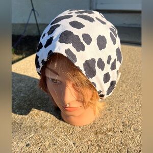 Handmade Scrub Cap - Cow Print